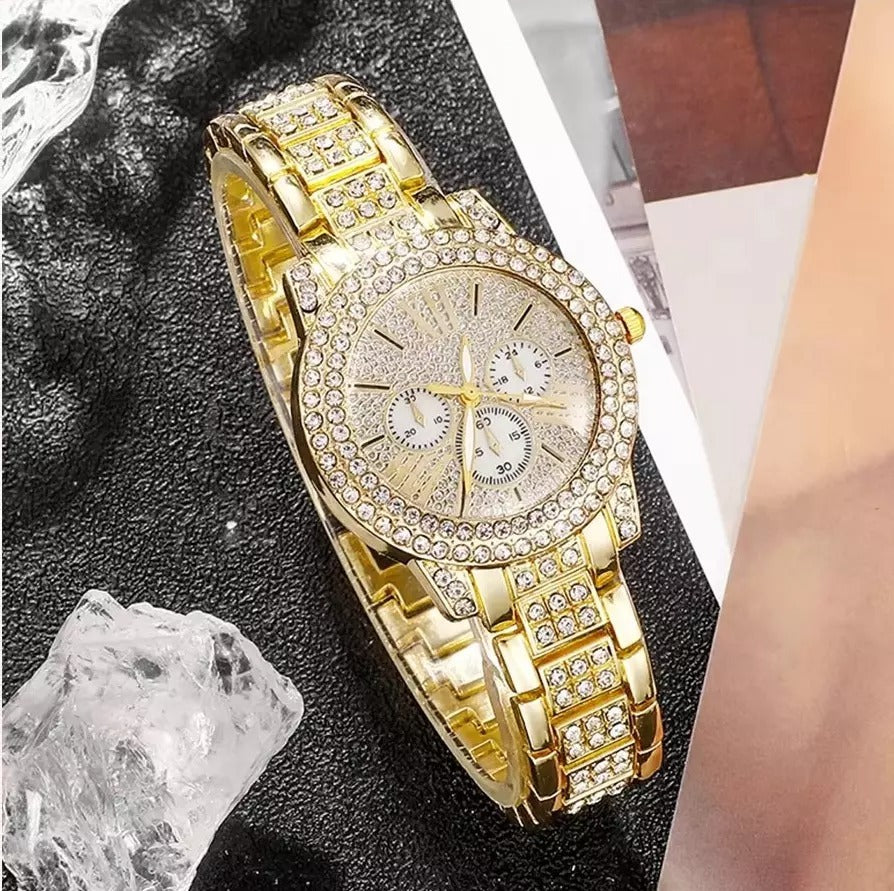 Full Diamond Bracelet Watch Suit Women's Quartz Watch - Bellarte Enchanté Full Diamond Bracelet Watch Suit Women's Quartz Watch